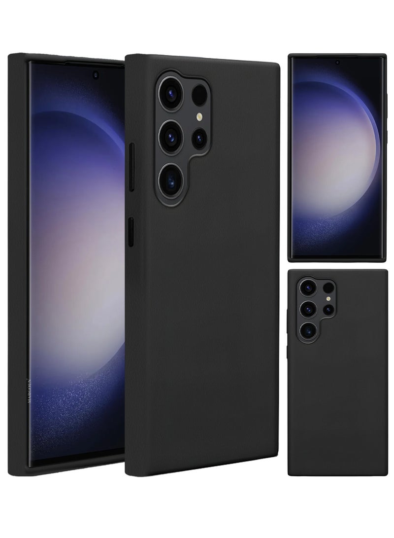 MARGOUN Leather Protective Cover for Samsung Galaxy S23 Ultra – Slim Design with Enhanced Drop Protection - Black - Image 5