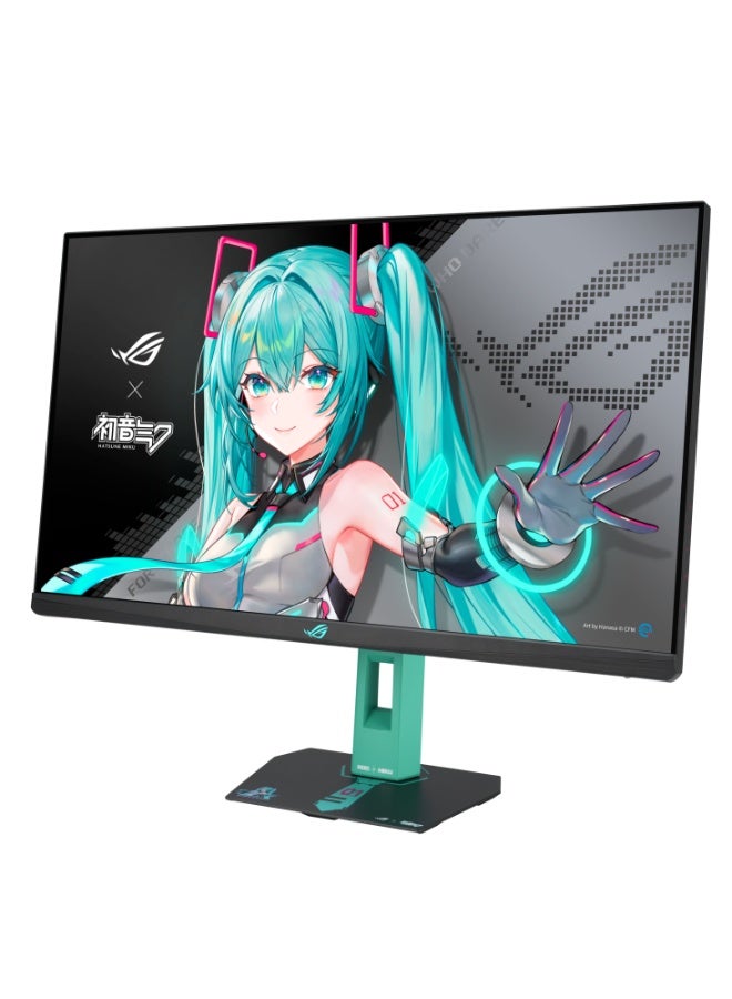 ASUS ROG Strix XG27ACMEG-G Hatsune Miku 27" QHD Fast IPS Gaming Monitor, 260Hz OC, 0.3ms, G-SYNC/FreeSync, HDR400, 95% DCI-P3, USB-C, HDMI 2.1, DisplayPort, ELMB Sync, Aura Sync RGB, Adjustable Stand, Phone Holder | 90LM0C7U-B01371 black - Image 3