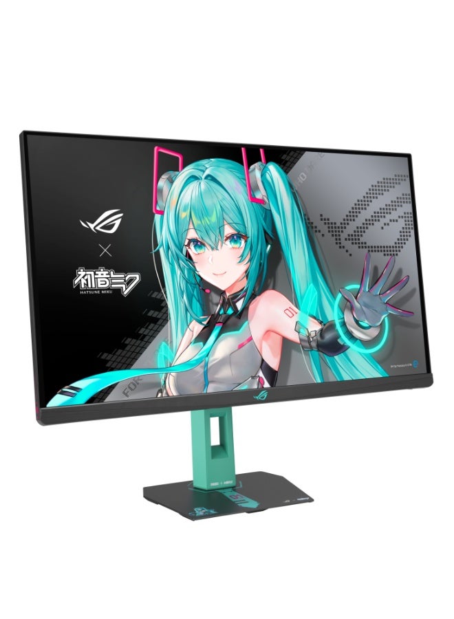ASUS ROG Strix XG27ACMEG-G Hatsune Miku 27" QHD Fast IPS Gaming Monitor, 260Hz OC, 0.3ms, G-SYNC/FreeSync, HDR400, 95% DCI-P3, USB-C, HDMI 2.1, DisplayPort, ELMB Sync, Aura Sync RGB, Adjustable Stand, Phone Holder | 90LM0C7U-B01371 black - Image 4