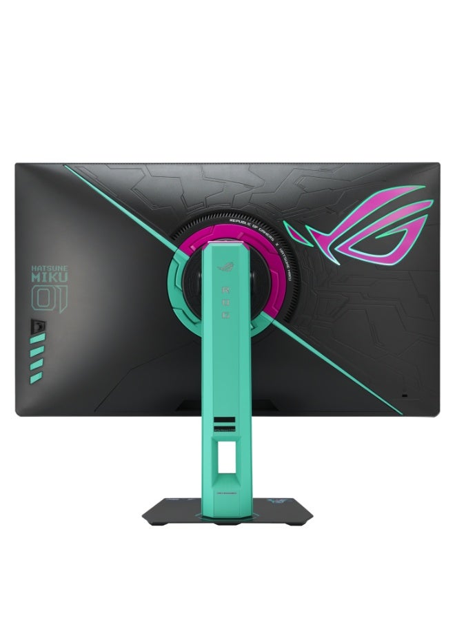 ASUS ROG Strix XG27ACMEG-G Hatsune Miku 27" QHD Fast IPS Gaming Monitor, 260Hz OC, 0.3ms, G-SYNC/FreeSync, HDR400, 95% DCI-P3, USB-C, HDMI 2.1, DisplayPort, ELMB Sync, Aura Sync RGB, Adjustable Stand, Phone Holder | 90LM0C7U-B01371 black - Image 2