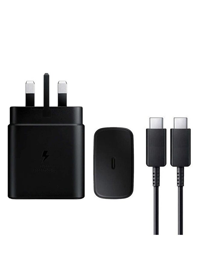 سامسونج 45W Power Adapter with USB-C Cable 5A 1 meter - Black - Image 1
