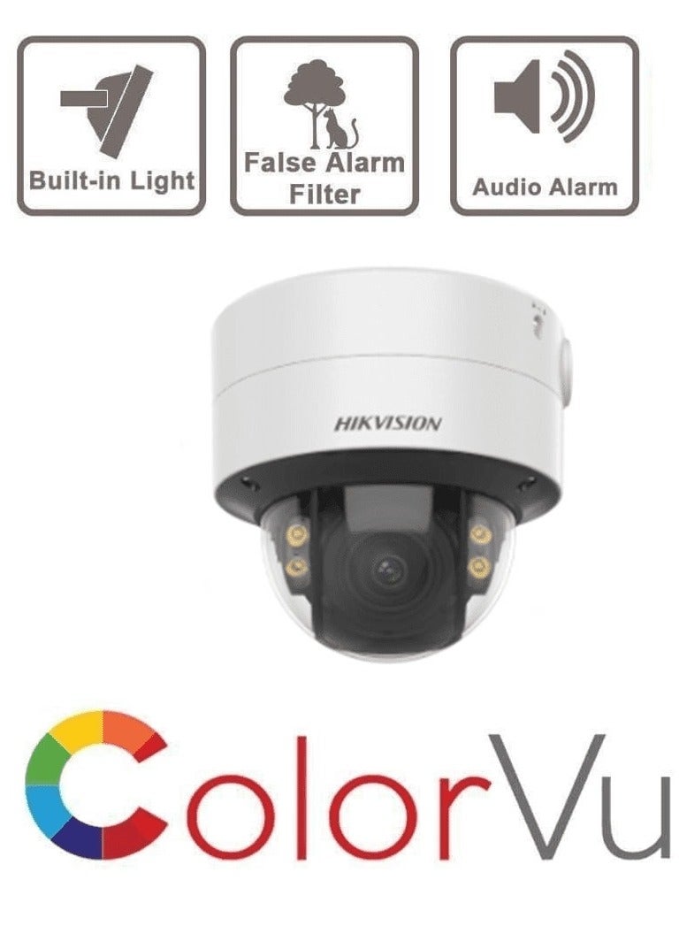 HIKVISION DS-2CD2787G2T-LZS 8MP 4K ColorVu Motorized Varifocal Dome IP Camera, 2.8–12mm Auto-Focus Lens, F1.0 Ultra Low-Light, 0.0008 Lux, 40m White Light, 130dB WDR, H.265+, Human & Vehicle Detection, Face Capture, IP67, IK10, PoE, Onboard Storage up to 512GB - Image 4