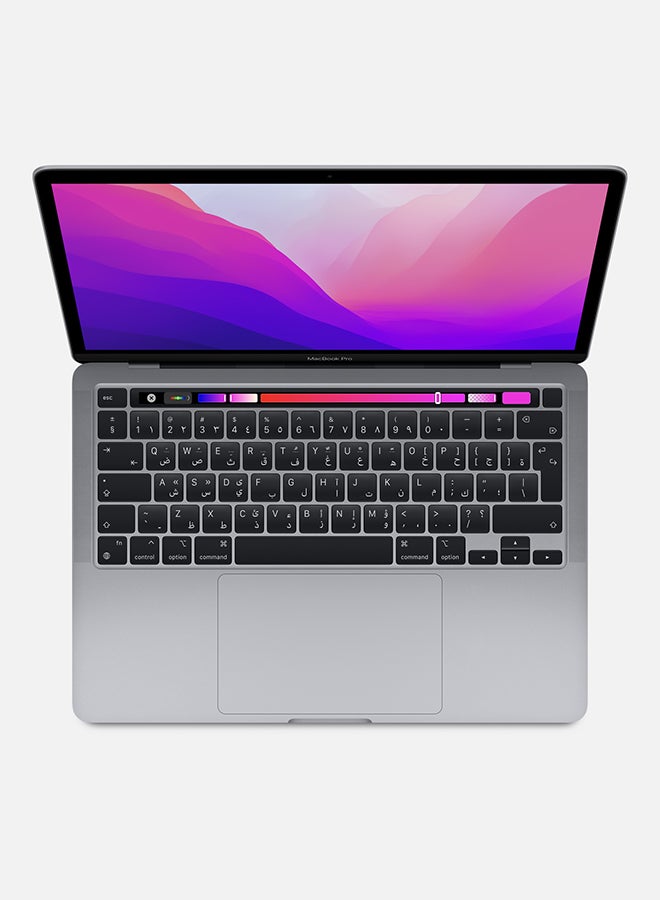 ابل  Renewed - MacBook Pro MNEJ3 13-Inch Display : Apple M2 chip with 8-core CPU and 10-core GPU, 512GB SSD, English Keyboard(International Version) Space Grey - Image 2