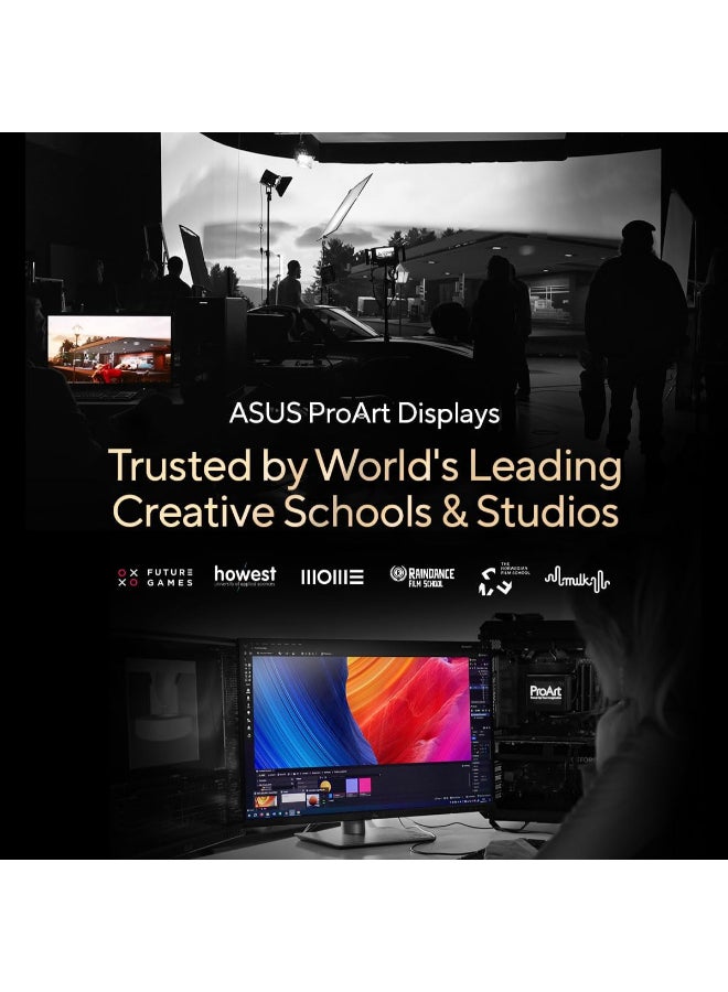 ASUS ProArt Display OLED PA32UCDM Professional Monitor: 32-inch (31.5 inch viewable), 4K UHD (3840 x 2160), QD-OLED, Ultra-slim, 240Hz, 0.1ms, Auto Calibration, HDR-10, HLG, Dolby Vision - Black black - Image 2