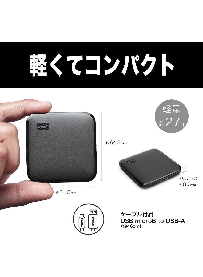 WD Renewed - Elements SE External SSD - USB 3.0, Plug-and-Play, 400 MB/s Read Speed 2 TB - Image 5