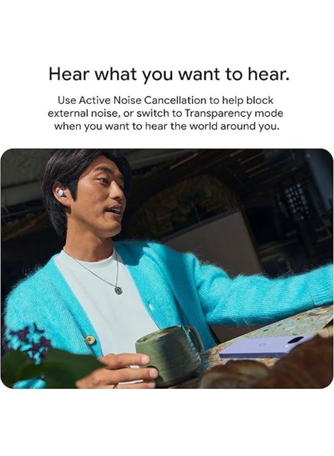 Google Pixel Buds 2a - Wireless Bluetooth Earbuds with Active Noise Cancellation and Transparency Mode - Lightweight, Comfortable Fit - 20-Hour Battery - Water Resistant - Built for Gemini - Hazel - Image 3