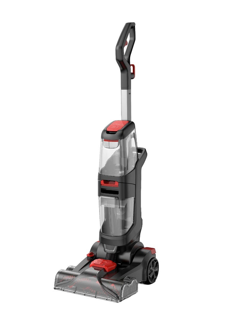 GEEPAS Carpet Washer | 800W | Dual Tank System | Dual Roll Brushes | Spot Cleaner Brush 1.5 L 800 W GCW19060 Black & Red - Image 1
