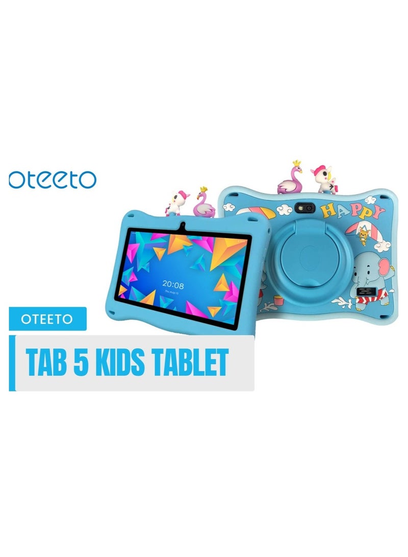 Oteeto TAB 5 Kids 5G Wifi Tablet with 7-Inch IPS LED Display 4GB RAM and 128GB ROM and 3000 mAh Battery - Blue - Image 4