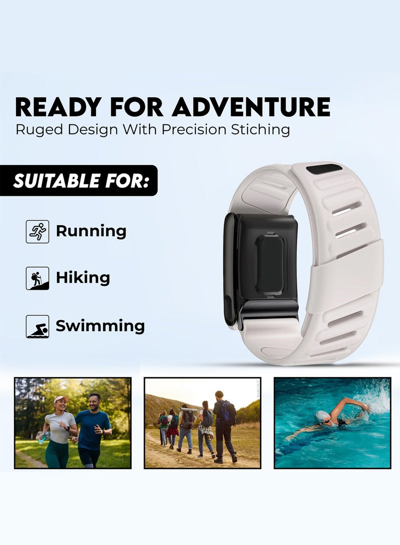 MARGOUN Sports Silicone Ventilated Band Compatible with Whoop MG - Waterproof Adjustable Fitness Wrist Strap - Starlight - Image 3