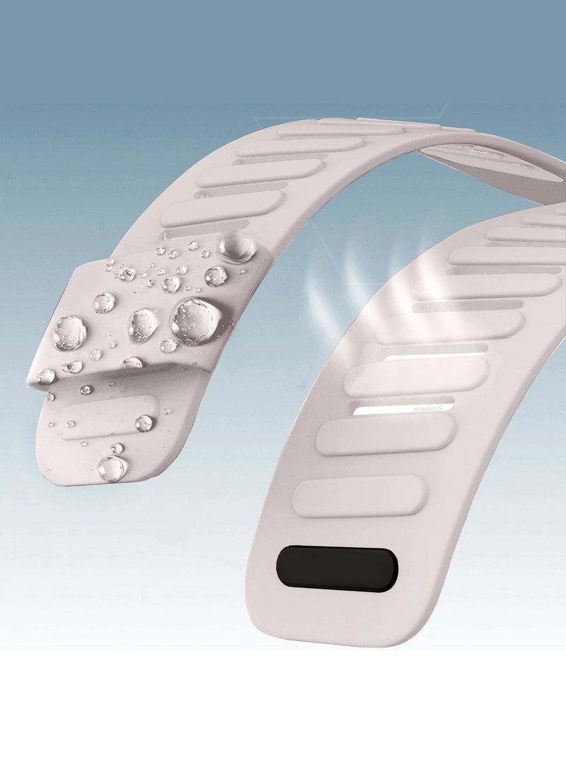 MARGOUN Sports Silicone Ventilated Band Compatible with Whoop MG - Waterproof Adjustable Fitness Wrist Strap - Starlight - Image 2