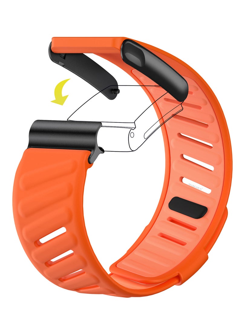 MARGOUN Sports Silicone Ventilated Band Compatible with Whoop MG - Waterproof Adjustable Fitness Wrist Strap - Orange - Image 1