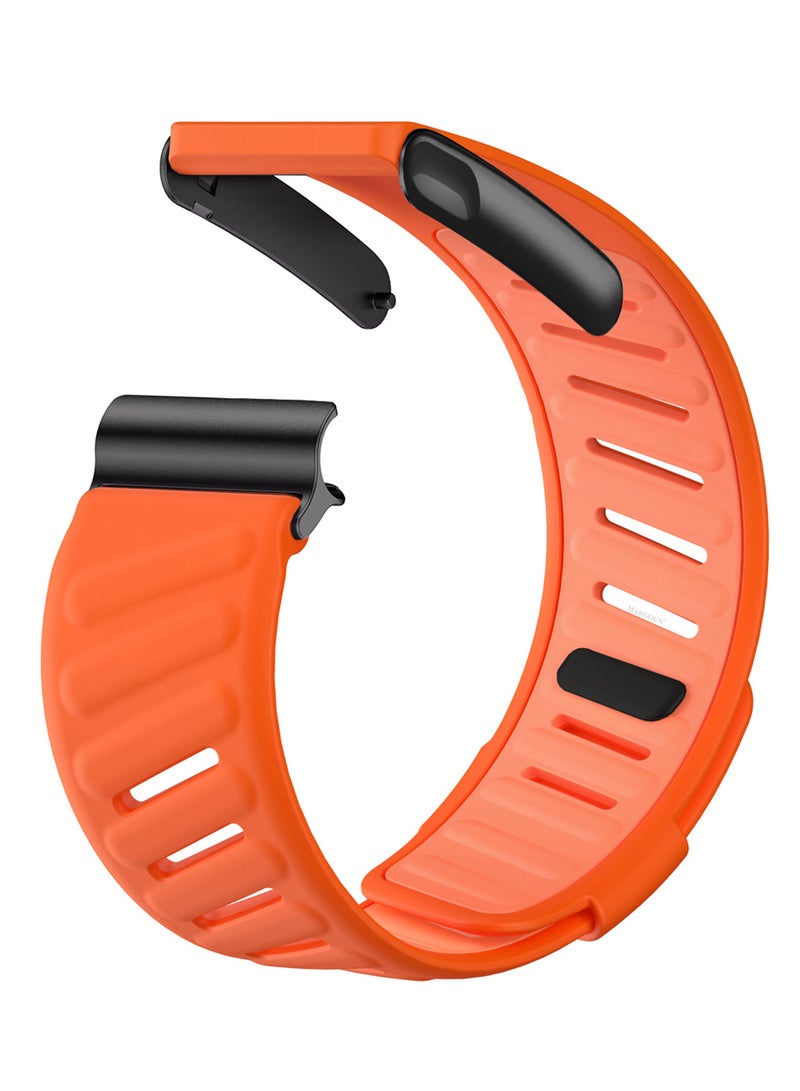 MARGOUN Sports Silicone Ventilated Band Compatible with Whoop MG - Waterproof Adjustable Fitness Wrist Strap - Orange - Image 4