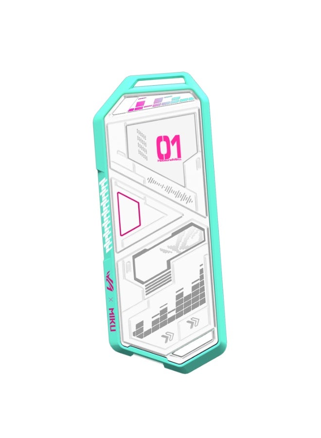 ASUS Rog Strix Arion Hatsune Miku Edition USB-C M.2 NVMe SSD Enclosure, Tool-Free Aluminum Case, USB 3.2 Gen 2 10Gbps, Aura Sync ARGB Lighting, Supports 2230/2242/2260/2280 NVMe SSDs up to 2TB, Windows & macOS Compatible | 90DD02H1-M09010 2 TB - Image 2