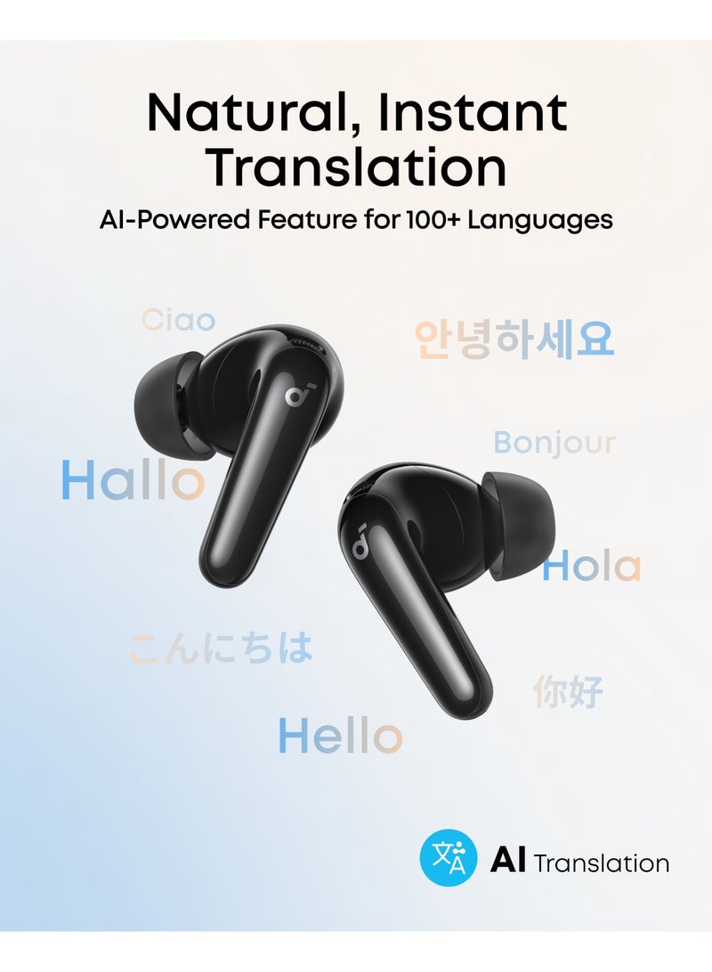 ساوند كور P31i by Anker, Real-Time Adaptive Noise Cancelling, Hi-Res Sound, Translation Earbuds, 50H Playtime, Wireless Earbuds, Bluetooth Earphones, Spatial Audio, Fast Charging, IP55 Black - Image 5