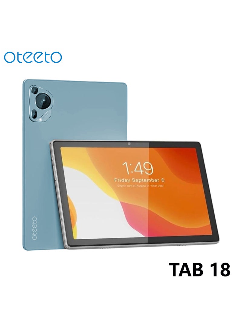 Oteeto TAB 18 10.1-Inch Display Android 15 Tablet with 8GB RAM + 512GB ROM Keyboard & Cover - Blue - Image 1