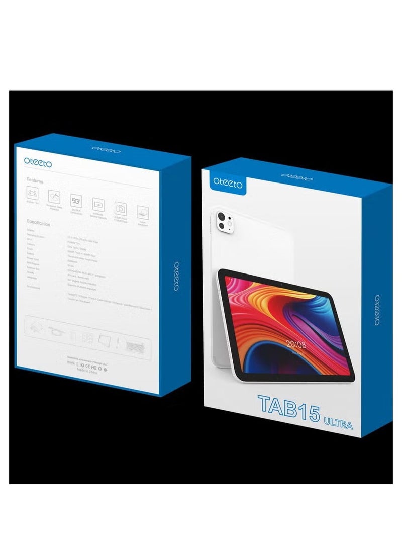 Oteeto TAB 15 Ultra Slim Design 5G Android Tablet With 10.1 Inch Display Dual SIM Slot 12GB RAM 512GB ROM and 6000 mAh Battery - Blue - Image 3