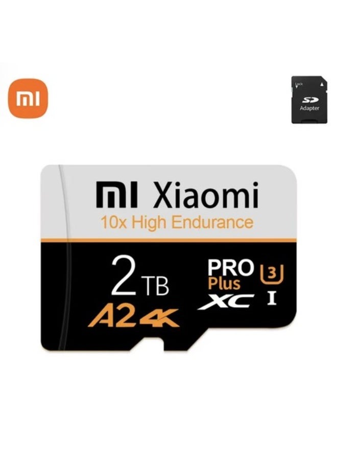 شاومي Memory Card 2TB Reading Speed Class 10 Flash Micro Card for Phone - Black and white White