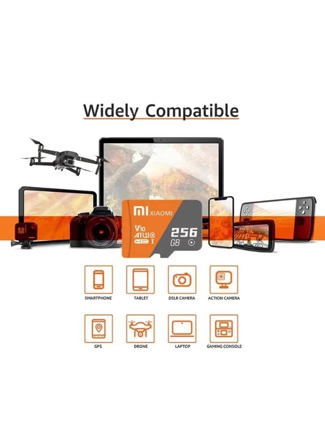 شاومي Memory Card 256GB Reading Speed Class 10 Flash Micro Card for Phone - 256 Orange
