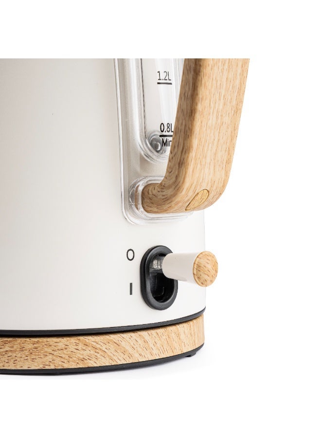 جيباس غلاية كهربائية من الفولاذ المقاوم للصدأ سعة 1.7 لتر | 3000 واط غليان سريع، مؤشر مستوى الماء | تقنية ستريكس، فلتر قابل للفصل، إيقاف تلقائي | GK38072UK-CR كريمي - Image 4