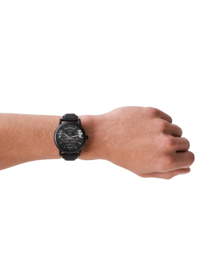 امبوريو ارماني ساعة جي دبليو لويجي SS CS بلاك DL 43 مم أوتوماتيكية بلاك LS باند H1 - Image 2