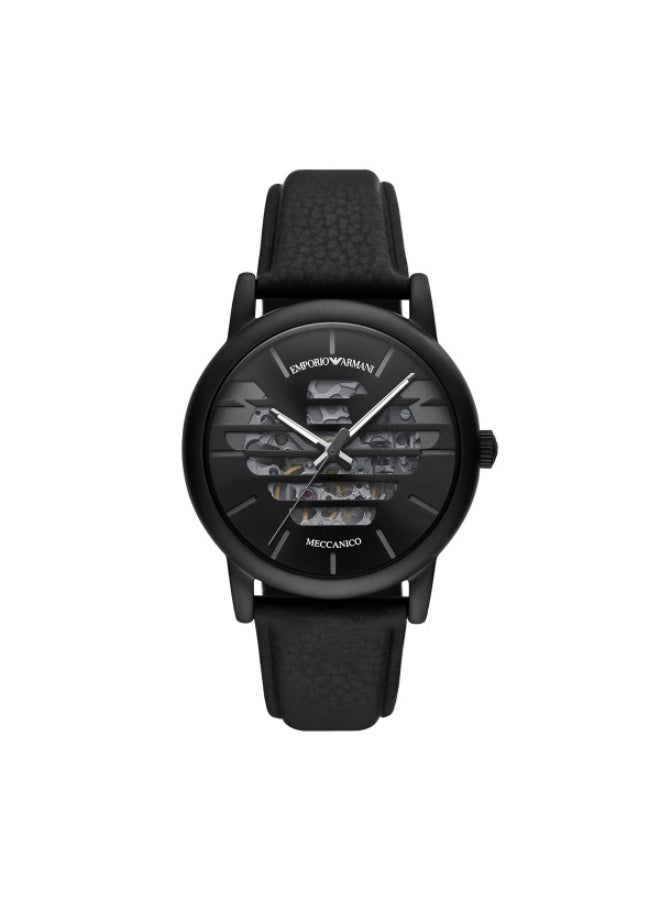 امبوريو ارماني ساعة جي دبليو لويجي SS CS بلاك DL 43 مم أوتوماتيكية بلاك LS باند H1 - Image 1
