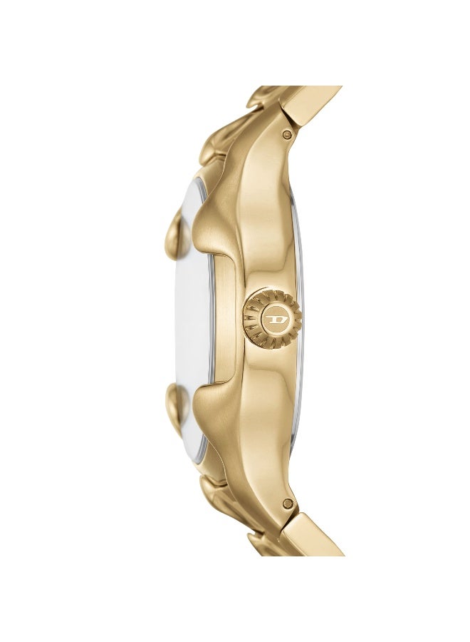 DIESEL Men's Men Vert Ss Cs Yg Dl 44Mm Qtz Yg Mixed H3'2023 - Image 3