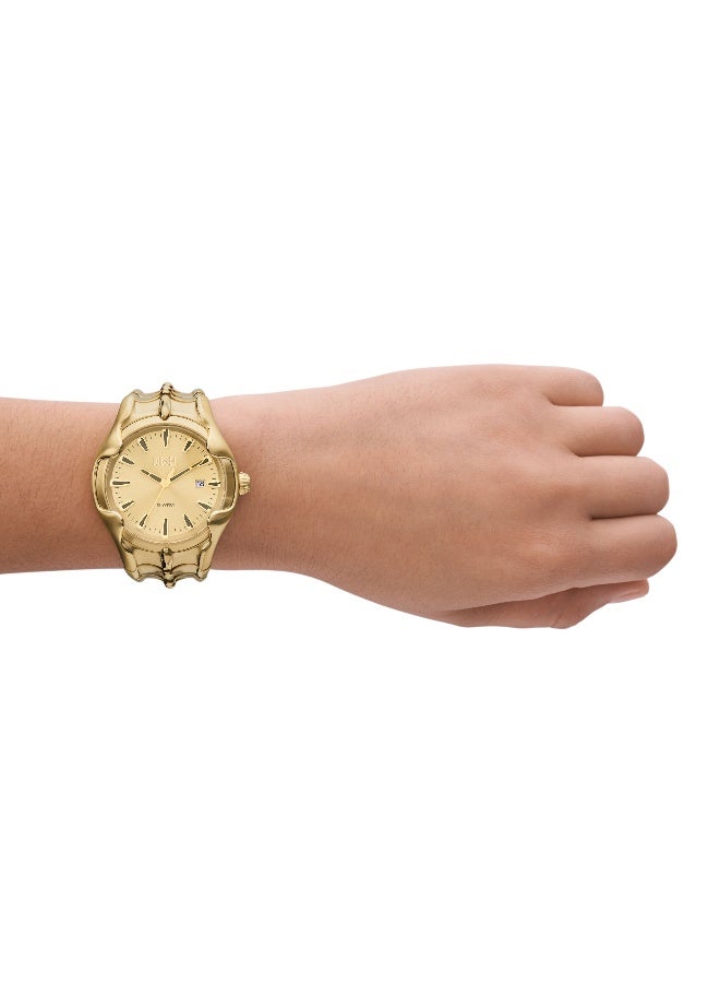 DIESEL Men's Men Vert Ss Cs Yg Dl 44Mm Qtz Yg Mixed H3'2023 - Image 4