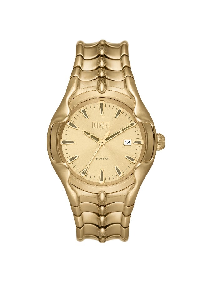 DIESEL Men's Men Vert Ss Cs Yg Dl 44Mm Qtz Yg Mixed H3'2023 - Image 5