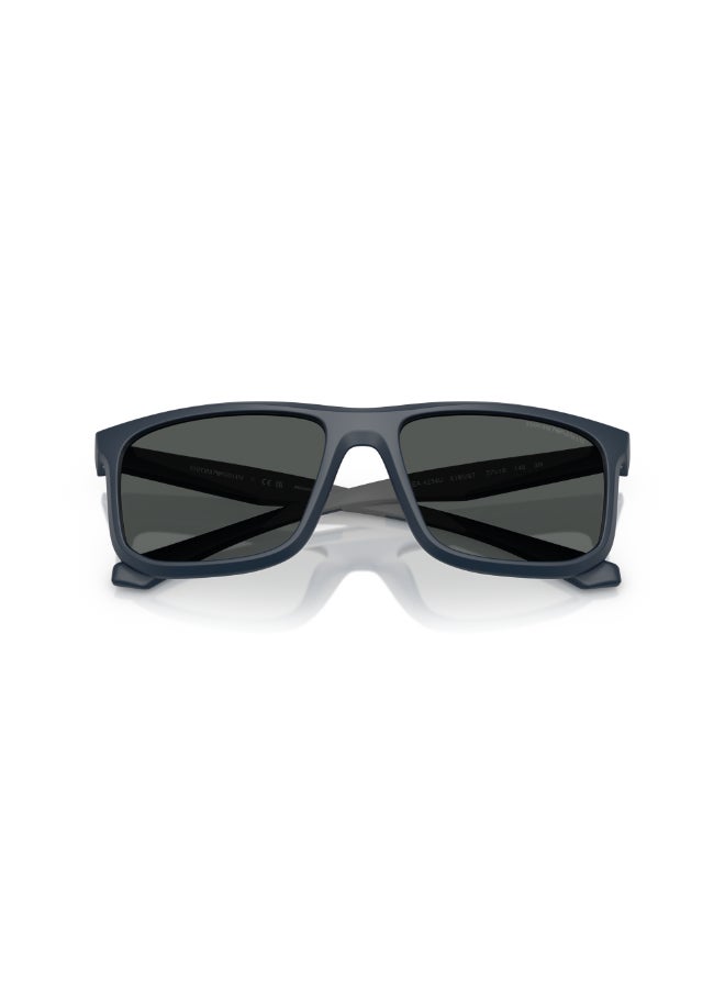 امبوريو ارماني نظارات شمسية بيللو - Ea 4234U - حجم العدسة: 57 مم - أزرق غير لامع - Image 2