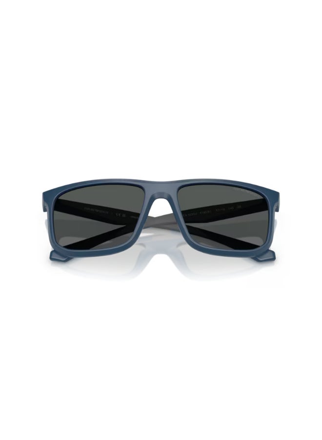 امبوريو ارماني نظارات شمسية بيللو - Ea 4234U - حجم العدسة: 57 مم - أزرق غير لامع - Image 5