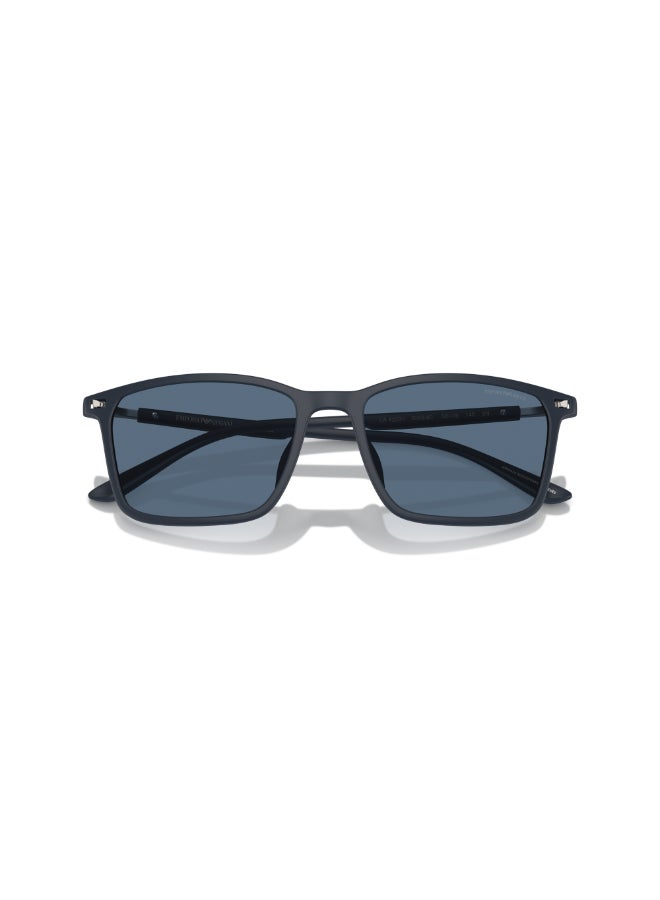 امبوريو ارماني نظارات شمسية بيللو - Ea 4223U - حجم العدسة: 56 مم - أزرق غير لامع - Image 4