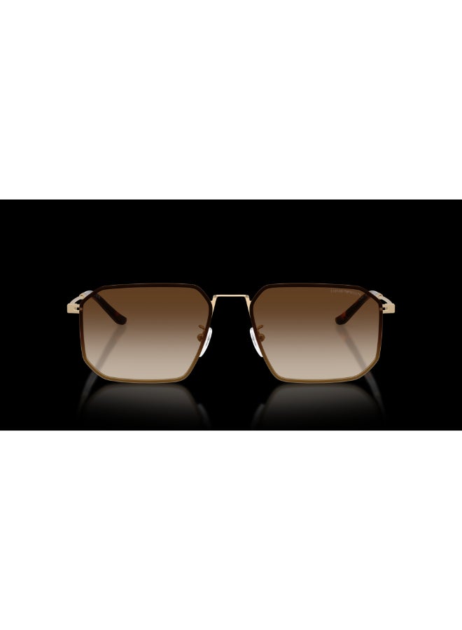 امبوريو ارماني نظارات شمسية بايلوت - Ea 2165D - حجم العدسة: 58 مم - ذهبي باهت مات - Image 4