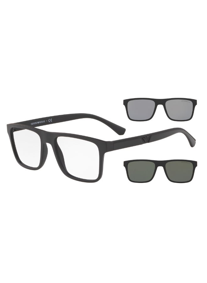 EMPORIO ARMANI Men's Pillow Sunglasses- Ea 4115 - Lens Size:52Mm - Matte Black - Image 2