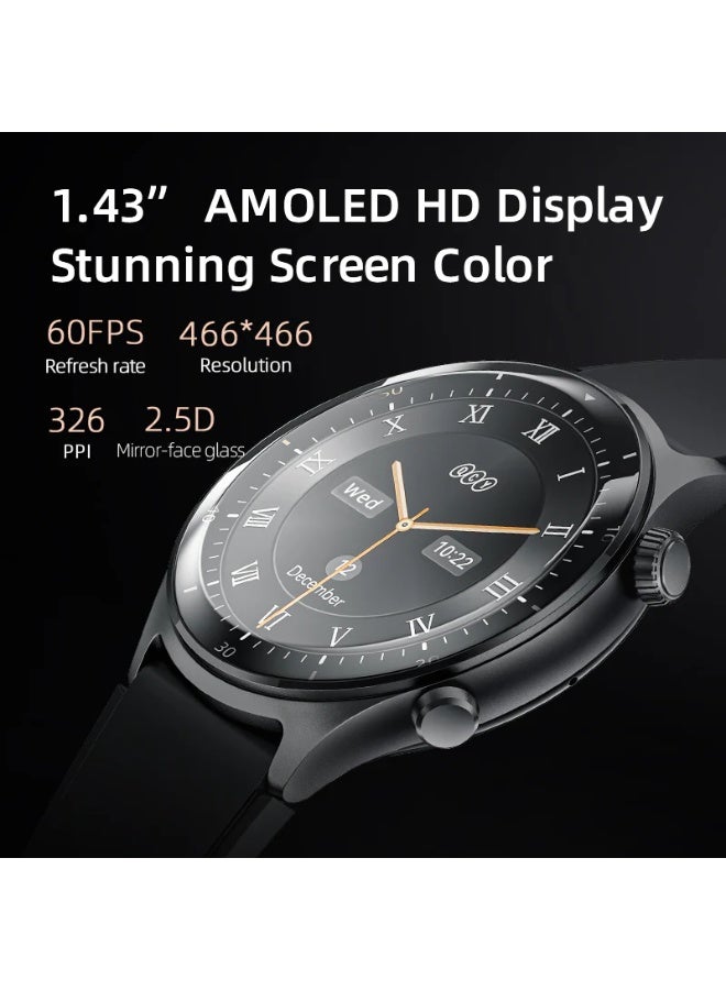 كيو سي واي Active GT Smartwatch - 120+ Sports, 24/7 Health, AI Calls, 12-Day Battery, 3ATM Water-Resistant grey - Image 2