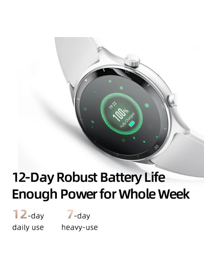 كيو سي واي Active GT Smartwatch - 120+ Sports, 24/7 Health, AI Calls, 12-Day Battery, 3ATM Water-Resistant grey - Image 3