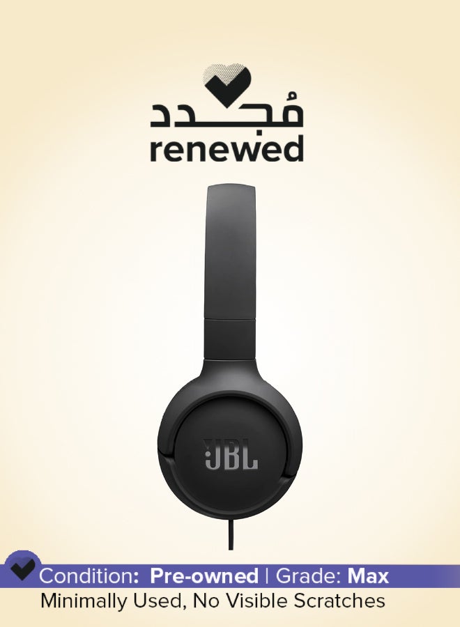 JBL Renewed - Tune 520C USB-C Wired Headphones – Hi-Res Audio, Pure Bass, 3-Button Remote, Comfortable Fit - Black - Image 1