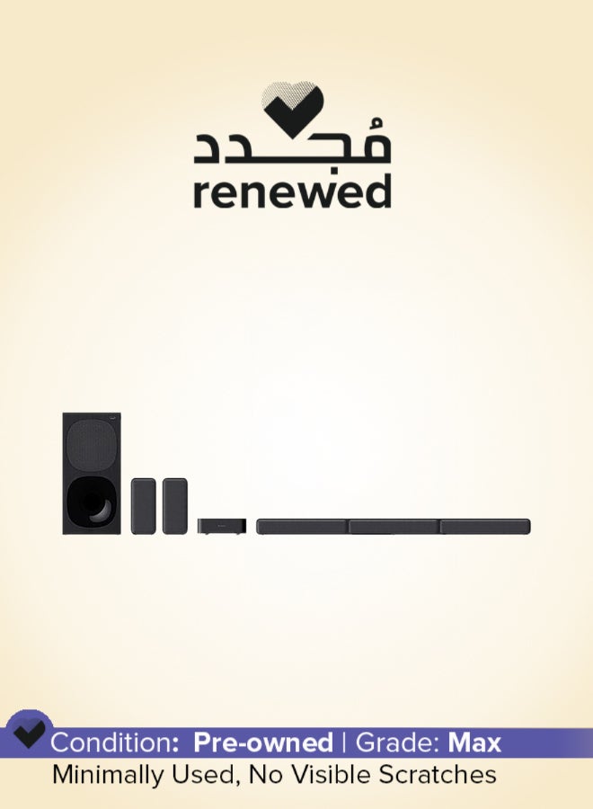 Sony Renewed - 5.1 Channel Real Surround 600 Watt Soundbar With Wireless Rear Speakers - HTS40R Black - Image 1