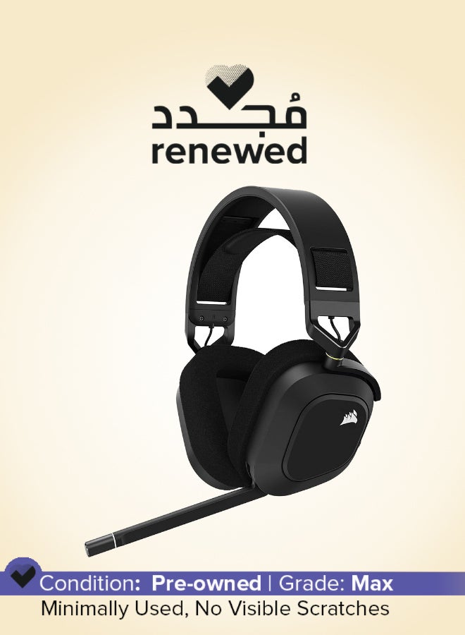 CORSAIR Renewed - HS80 RGB Wireless Premium Gaming Headset with Spatial Audio - Works with Mac, PC, PS5, PS4 - Carbon - Image 1