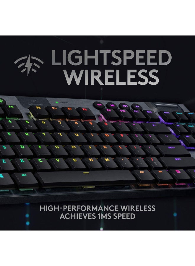Logitech Renewed - G915 TKL Tenkeyless Lightspeed Wireless RGB Mechanical Gaming Keyboard - Black - Image 2