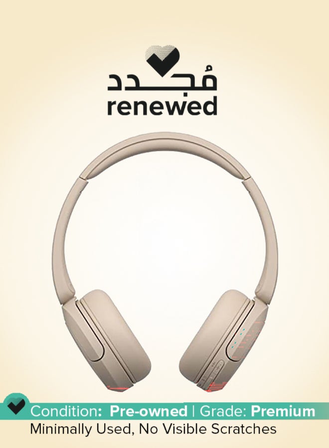 سوني Renewed - WH-CH520 Wireless Bluetooth On Ear With Mic For Phone Call - Beige - Image 1