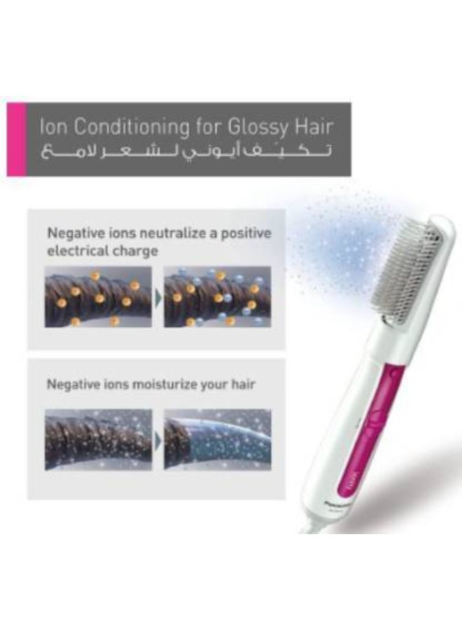 باناسونيك Renewed - Hair Styler 4-In-1, Ionity Blow Brush, Eh-Ke46 Pink/ White - Image 5