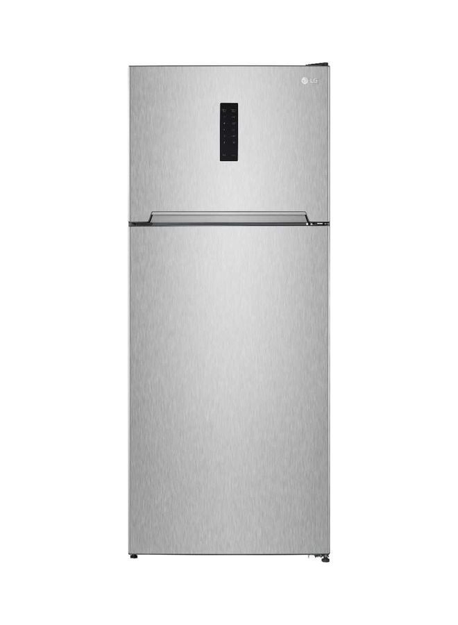 إل جي ثلاجة LG NoFrost بفريزر علوي، 401 لتر، موتور إنفيرتر، فضي - GTF402SVAN - Image 1