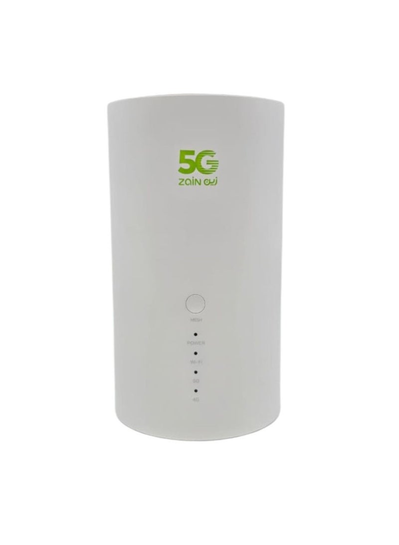 Zain MeiG -  5G CPE WiFi 7 Router SRT858M | Ultra-Fast 5G Speed | Dual-Band 2.4GHz & 5GHz | Support All Networks (STC,Mobily,Zain) | Connect Up to 128 Devices – White - Image 1