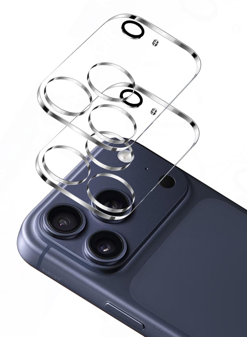 MARGOUN 2Pieces Camera Lens Protector for iPhone 17 Pro Max - Anti-Scratch Tempered Glass Transparent Clear-2 - Image 1
