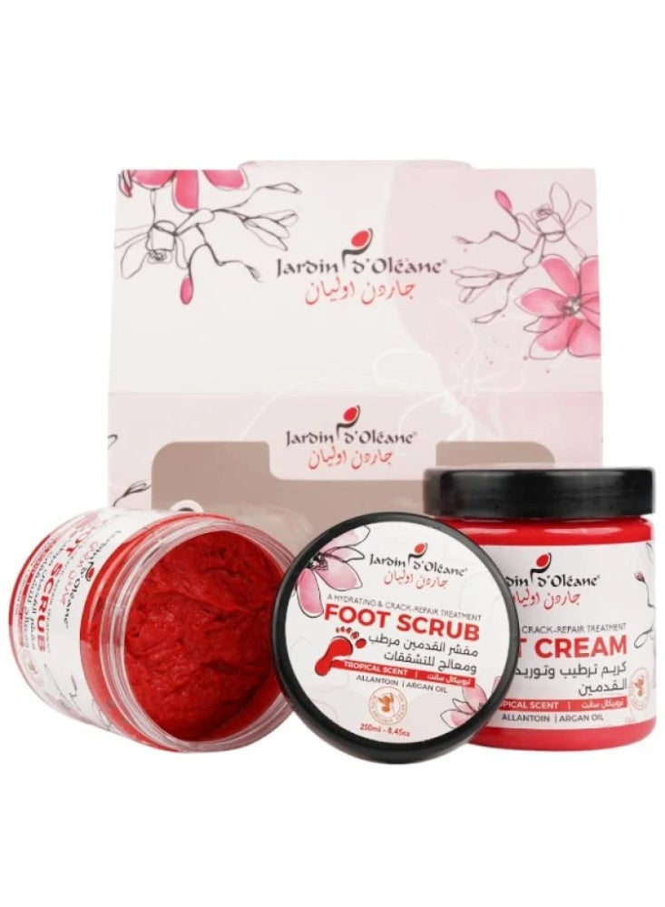 Jardin D Oleane Tropical Scent Essential Foot Care Kit 250 ml