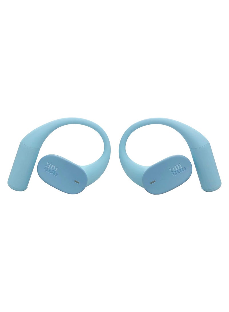 جي بي إل سماعات JBL Sense Lite اللاسلكية بتصميم مفتوح وحلقة أذن، تقنية JBL OpenSound لنقل الصوت عبر الهواء، 32 ساعة تشغيل، مقاومة للماء والغبار IP54، زرقاء - Image 5