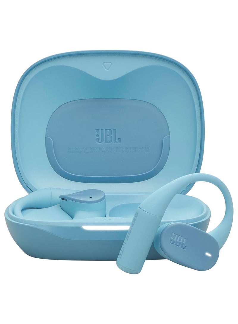 جي بي إل سماعات JBL Sense Lite اللاسلكية بتصميم مفتوح وحلقة أذن، تقنية JBL OpenSound لنقل الصوت عبر الهواء، 32 ساعة تشغيل، مقاومة للماء والغبار IP54، زرقاء - Image 1