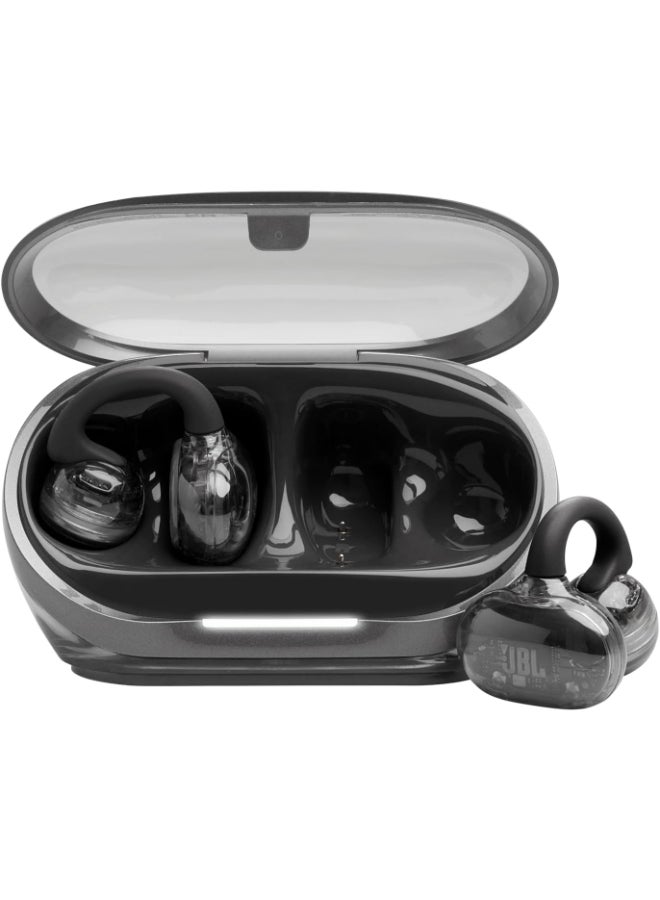 JBL Soundgear Clips True Wireless Open-Ear Headphones, SonicArc Design, Up to 32 Hours Playtime, 4 Beamforming Microphones, IP54 Water and Dust Proof, JBL OpenSound Technology, Ghost Black Ghost Black - Image 1