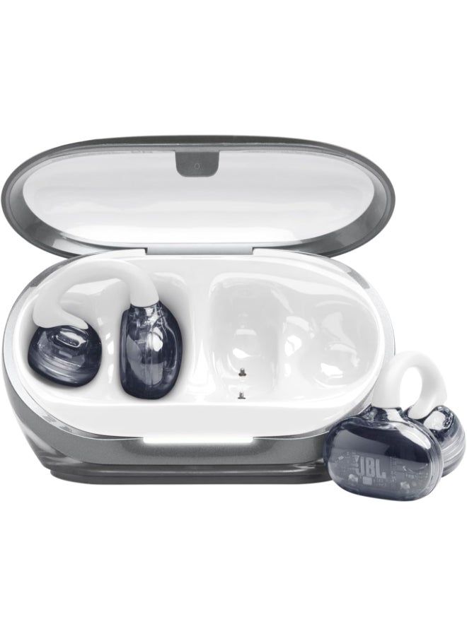 JBL Soundgear Clips True Wireless Open-Ear Headphones, SonicArc Design, Up to 32 Hours Playtime, 4 Beamforming Microphones, IP54 Water and Dust Proof, JBL OpenSound Technology, Ghost White Ghost White - Image 1