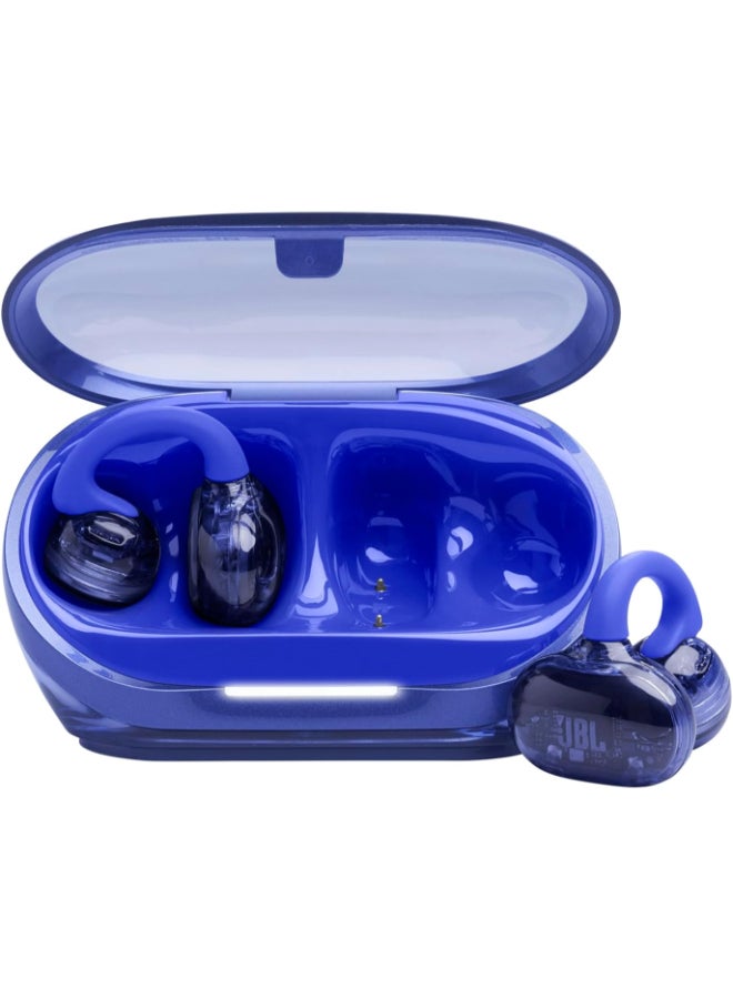 JBL Soundgear Clips True Wireless Open-Ear Headphones, SonicArc Design, Up to 32 Hours Total Playtime, 4 Beamforming Mics, IP54 Water & Dust-Resistant, JBL OpenSound Technology, Ghost Blue Ghost Blue - Image 1